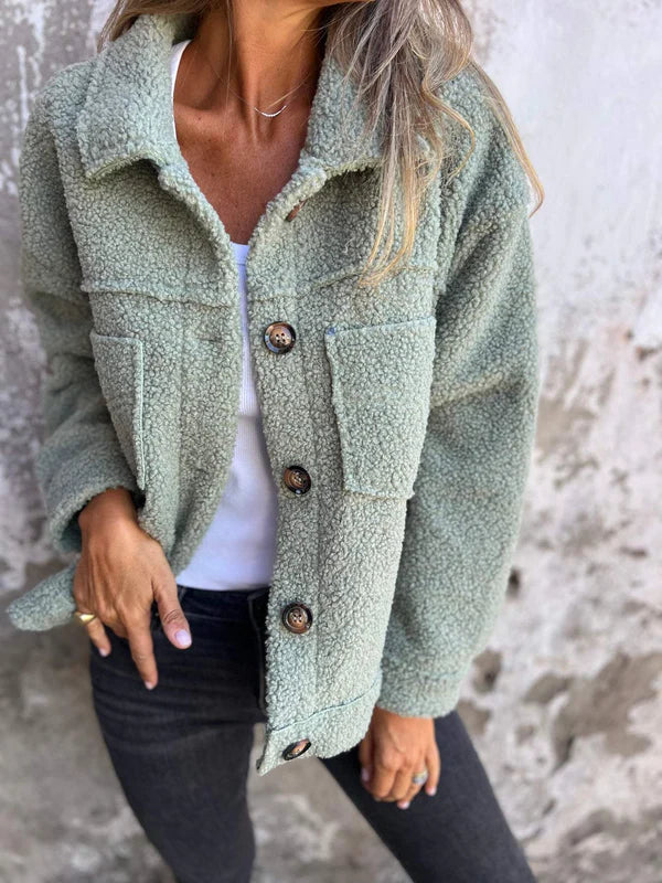 Dion | Manteau Court en Laine à Revers