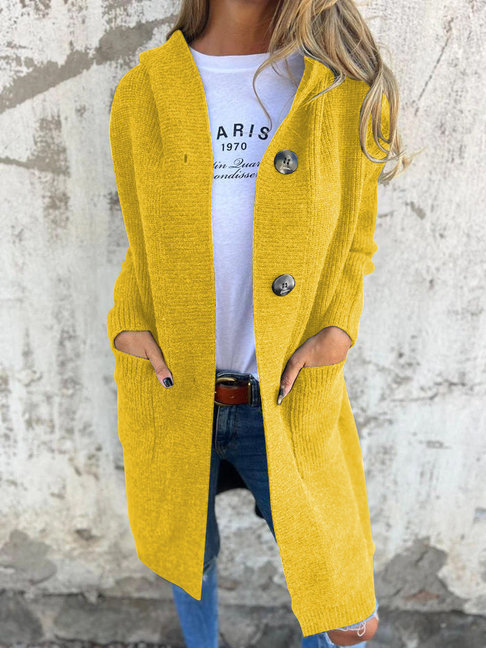 Frida | Élégant long cardigan en tricot