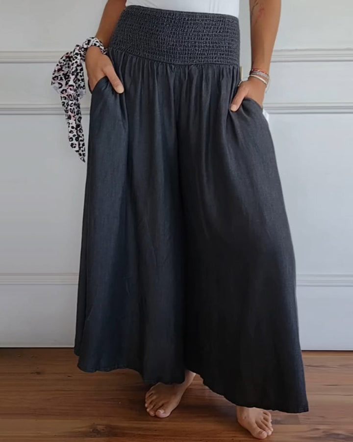 Simone | Pantalon large élastiqué