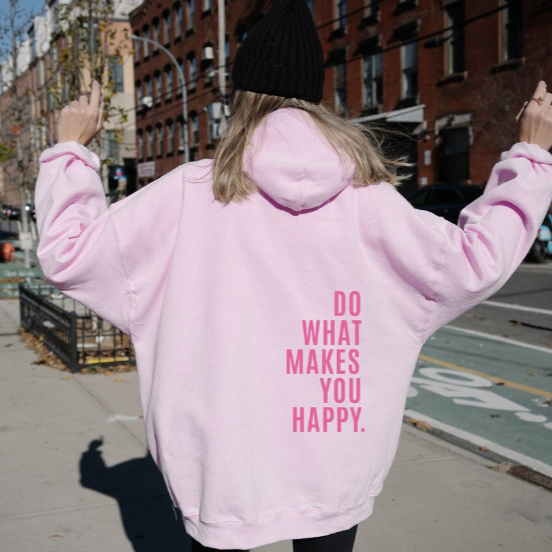 Happiness | Sweat à Capuche Oversize